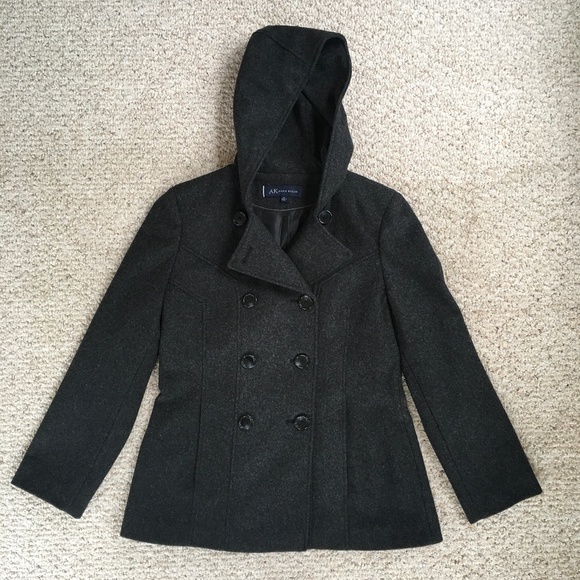 NWOT Double Breasted Wool Pea Coat - Picture 1 of 11